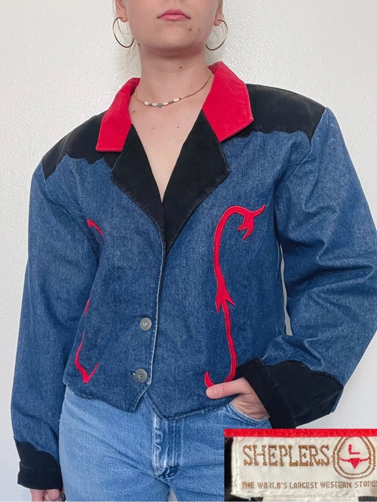 SHEPLERS Jackets & Blazers - Sheplers | Vintage 80s Denim Western Blazer Jacket